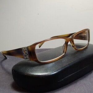 Authentic Brighton Contempo Tortoise Frames with Silver Scrollwork Medallions